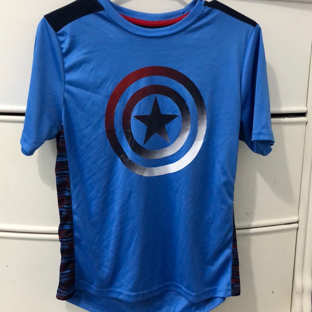 Kids blue short sleeve shirt